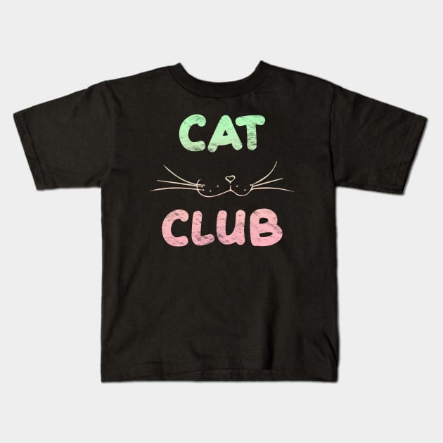 Cat Club - Cream Kids T-Shirt by Scailaret